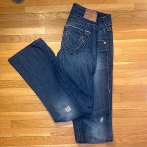 true religion low rise boot cut jeans